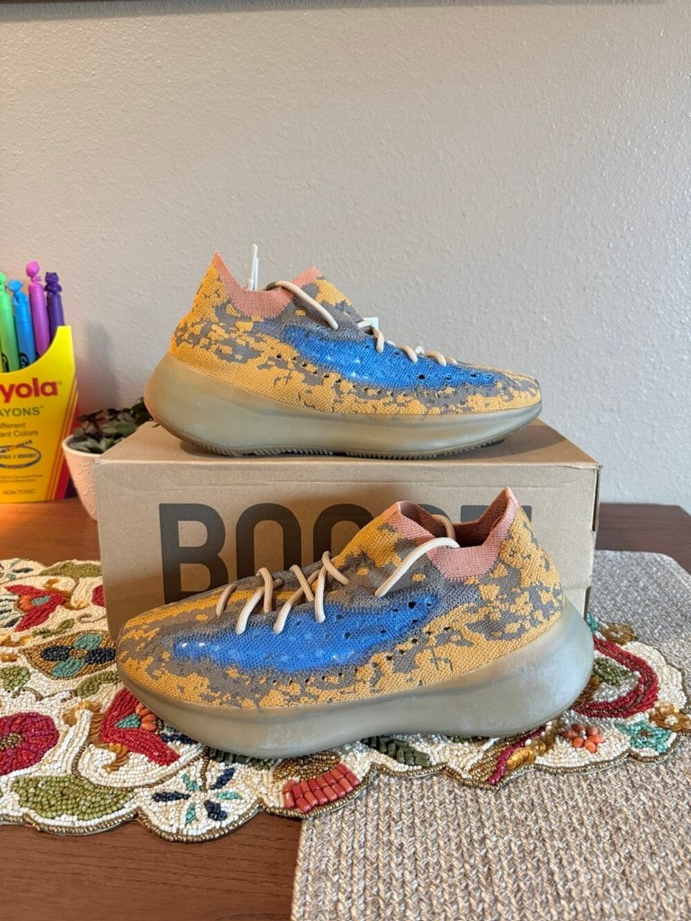 adidas Yeezy Boost 380 Blue Oat Reflective FX9847 Azure Mist Pepper Lmnte 350 V2